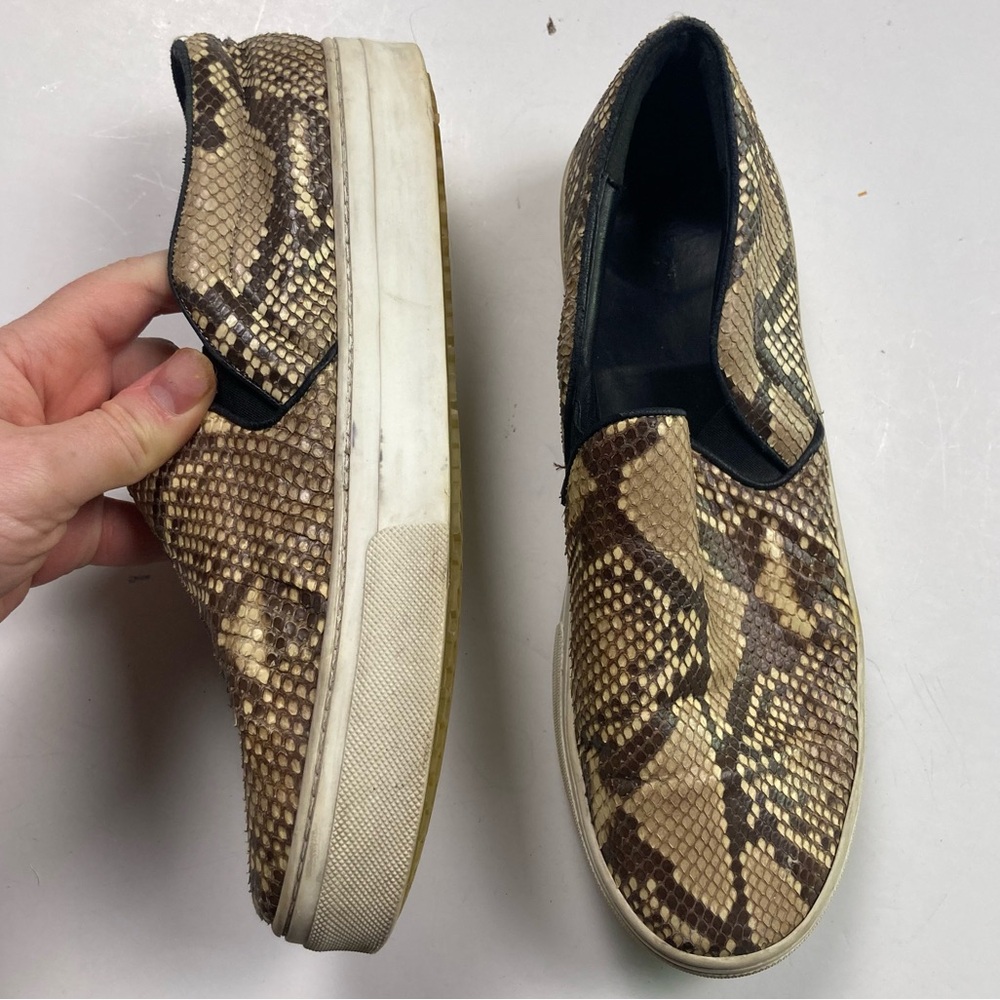 Celine Python Snakeskin Animal Print Platform Sne… - image 3